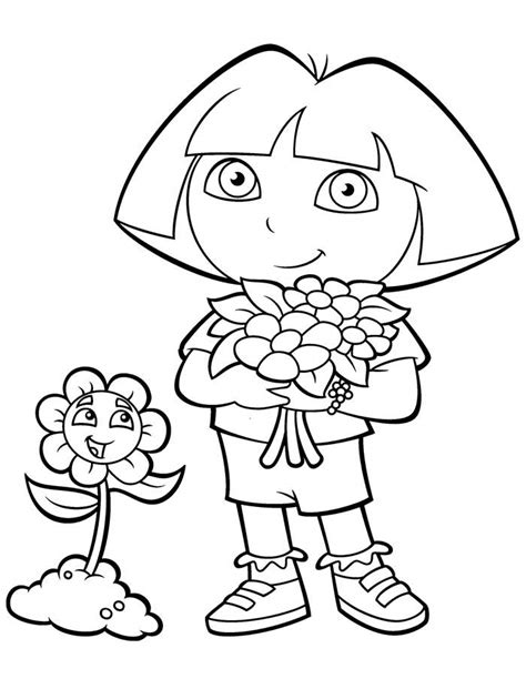 Coloring pages dora free to print. Free Dora The Explorer Coloring Pages Fan Art - Free Printable Coloring Pages