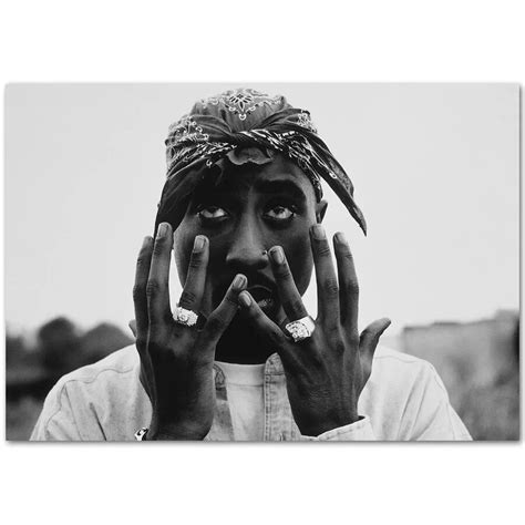 B216 New Tupac Amaru Shakur Tattoo Hip Hop Rap Music Top A4 Art Silk