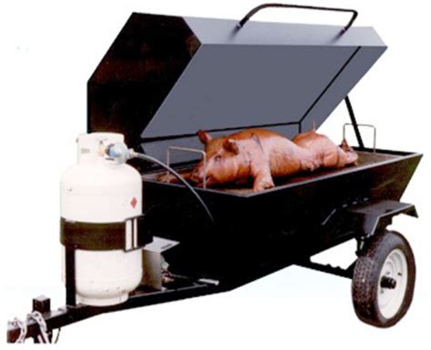 Big John Grills E Z Way 115 Towable 10 Sqft Slow Pig Roaster Rib