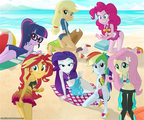 On The Beach By CHARLIEXE My Babe Pony Equestria Girls Know Your Meme