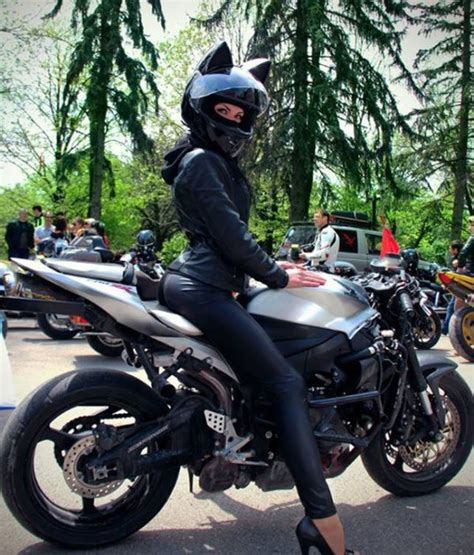 Babes Wearing Motorcycle Helmets With Cat Ears Is Definitely A Russian
