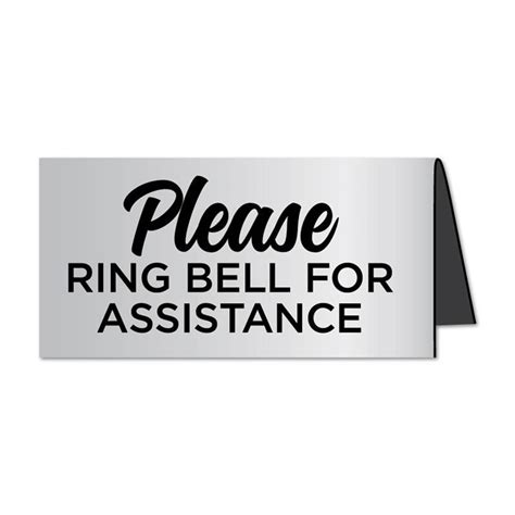 Please Ring Bell For Assistance Desk Sign 6 X 3
