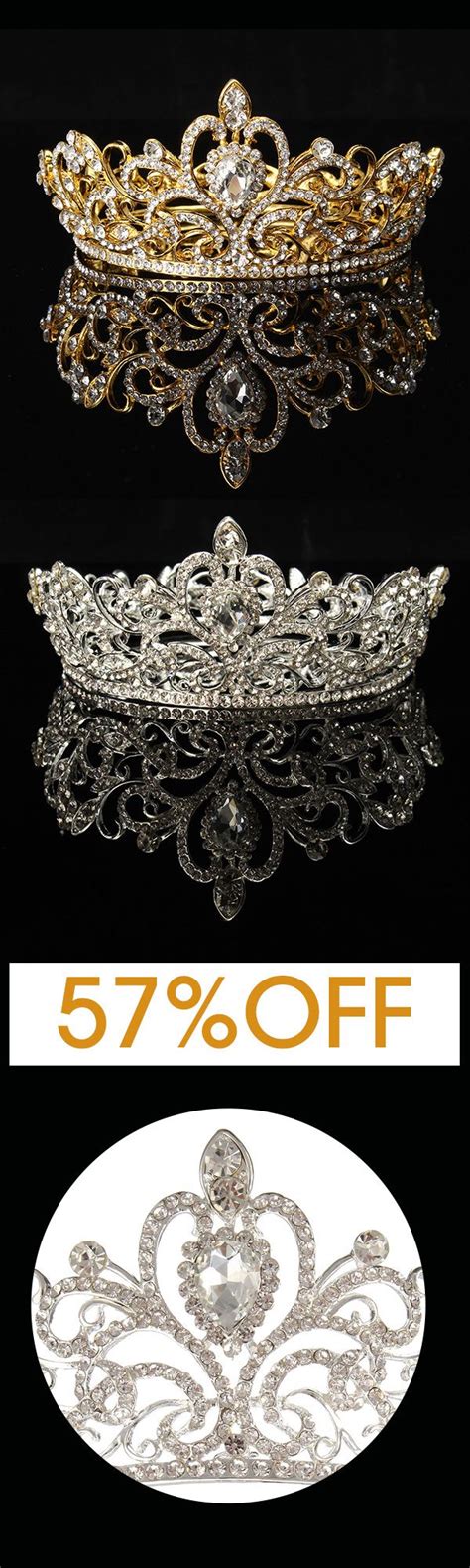 57 Offandfree Shipping Bride Gold Silver Rhinestone Crystal Crown Tiara