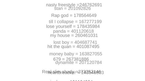 Rap Music Codes For Roblox