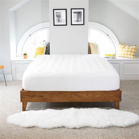 Eluxury Almond Twin Extra Long Bed Frame In The Beds Department At