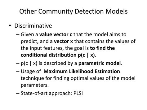 Ppt Community Detection With Edge Content In Social Media Networks