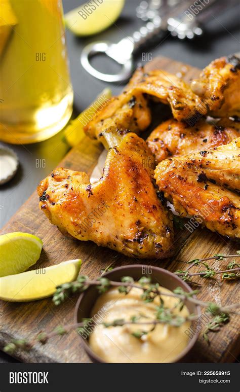 Roasted Chicken Wings Image And Photo Free Trial Bigstock