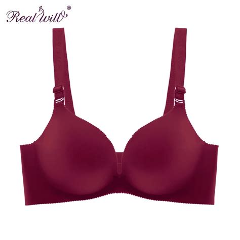 Realwill Push Up Wireless Bras For Women Seamless Intimate Abc 34 Cup Sexy Girls Small Bra