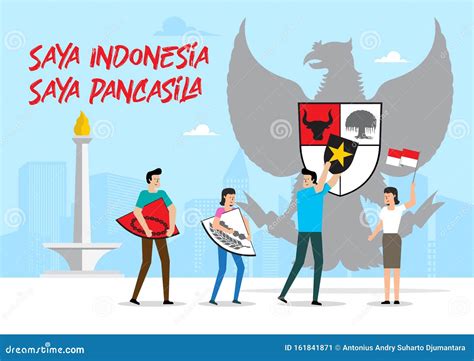 Indonesian Symbol Garuda Pancasila Stock Vector Illustration Of