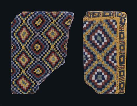 Two Egyptian Mosaic Glass Daimon Head Inlays Auctions And Price Archive
