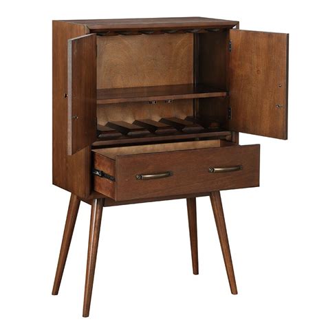 Draper Mid Century Modern Wine Cabinet Pulaski Furniture