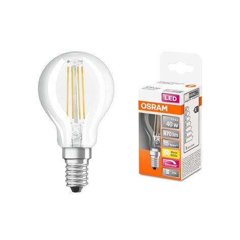 Osram Led Filament Tropfen W W E Klar Lm Fs Warmwei K