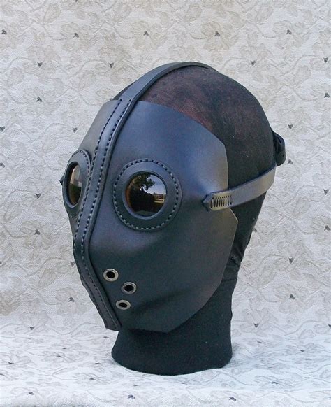 Leather Mask Made To Order Sci Fi Full Face Coverage Etsy