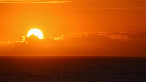 Wallpaper Sunset Sun Awan Sea Hd Layar Lebar High Definition