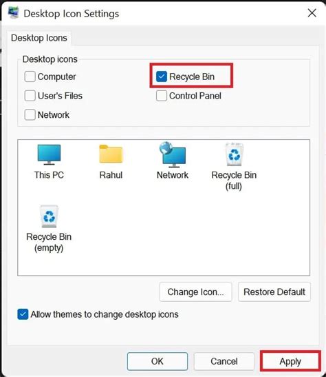 Windows 11 Lets You Showhide Recycle Bin Icon Here Is How Mspoweruser