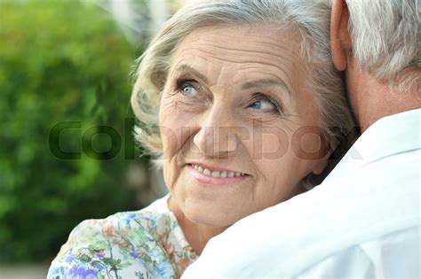 Mature Couple On In Summer Park Stock Image Colourbox
