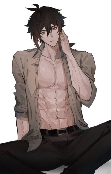 If He Gave You Permission Would You Feel His Abs Anime Guys