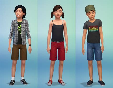 Sims 4 Dub Denim Shorts For Children These New Non Default