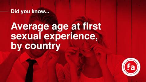 Did You Know Average Age At First Sexual Experience By Country