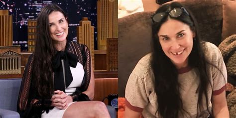 Demi Moore Is Missing Her Two Front Teeth Photo Demi Moore Jimmy Fallon Video Just Jared