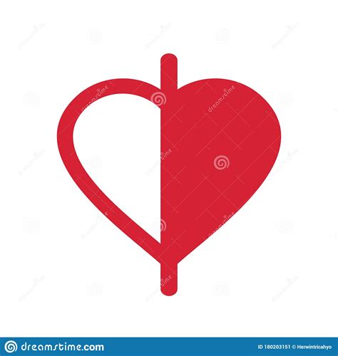Half Love Logo Icon Design Template Elements Abstract Heart Symbol