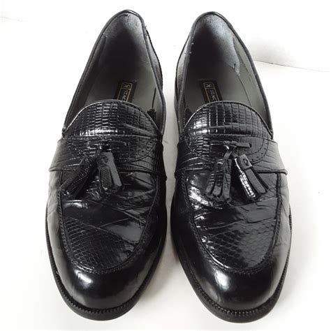 Stacy Adams Shoes Stacy Adams Mens Black Leather Tassel Loafers