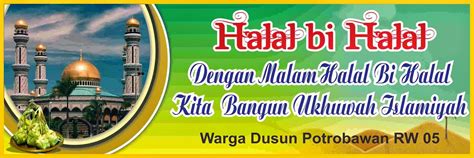 Contoh Spanduk Ucapan Halal Bihalal Desain Banner Kekinian Images And