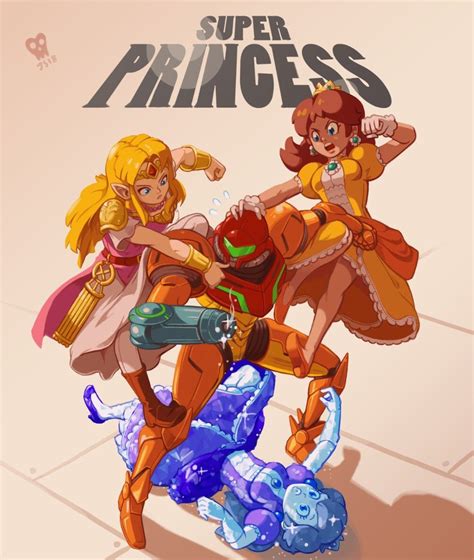 The Princess Trio Peach Samus And Daisy The Princess Trio Peach