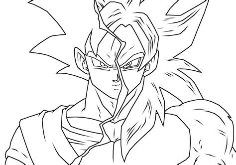 Ultra Instinct Goku Coloring Pages Clip Art Library