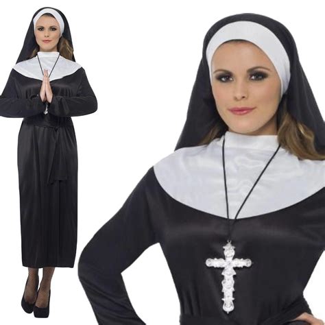 nun fancy dress costume by smiffys 20423 karnival costumes