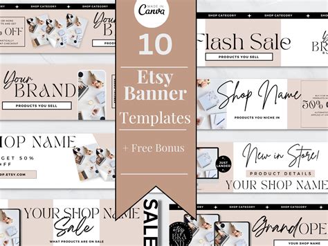 Etsy Banner Templates Etsy Shop Banners Etsy Shop Kit Aesthetic
