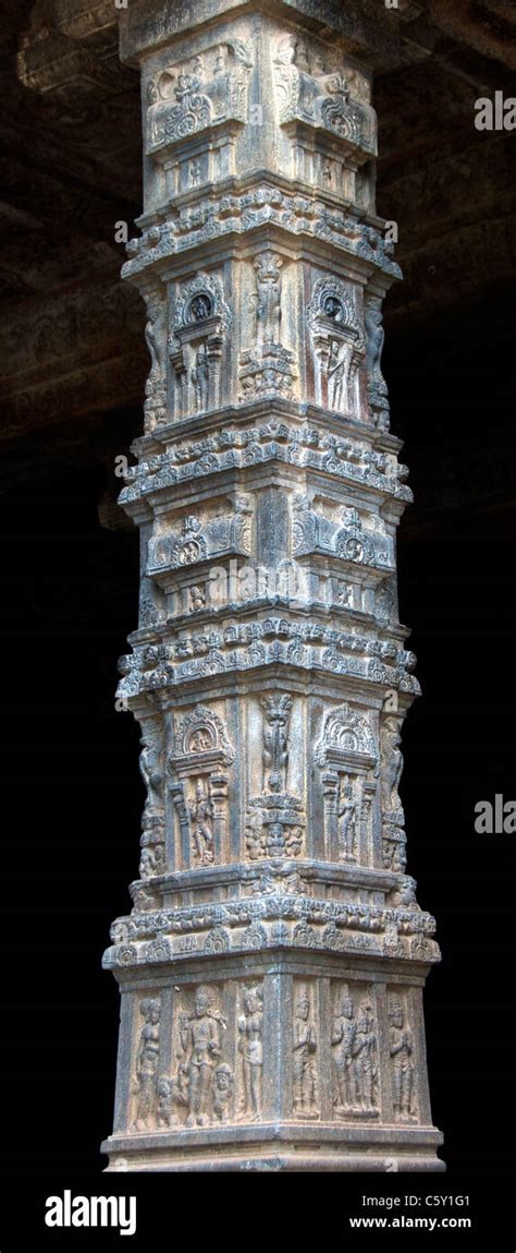 Beautifully Carved Pillar Main Mandapam Airatesvara Temple Dharasuram