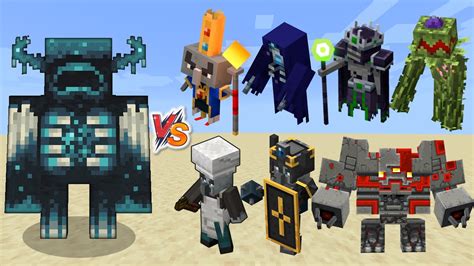 Warden Vs All Minecraft Dungeons Mobs Warden Vs Minecraft Dungeons