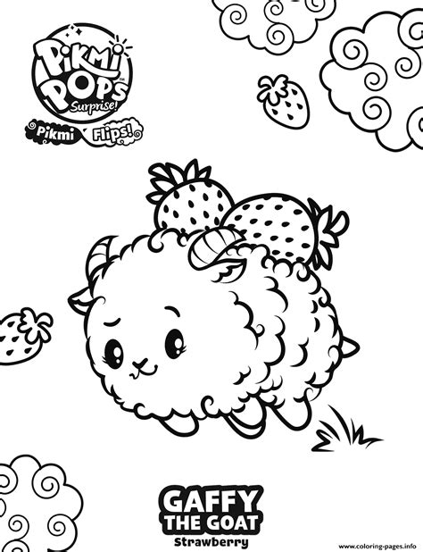 Will you find a marshmallow, chocolate, bubblegum or blueberry scented pikmi? New Pikmi Pops Cute Goat Coloring Pages Printable