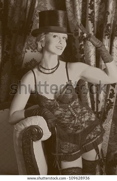 Sepia Old Photo Effect Retro Woman Stock Photo Edit Now