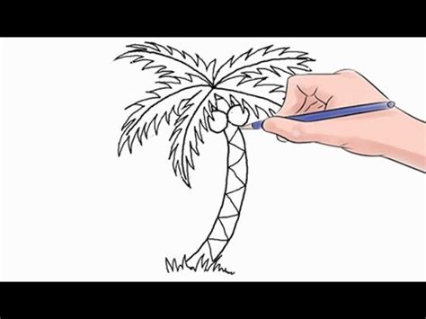 How To Draw A Palm Tree Easy Step By Step Youtube
