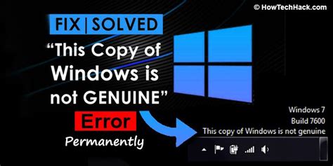 How To Fix This Copy Of Windows Is Not Genuine Permanently Solved