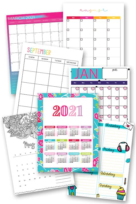 Beautiful Artwork 2021 Printable Calendars For Free Sarah Titus Images