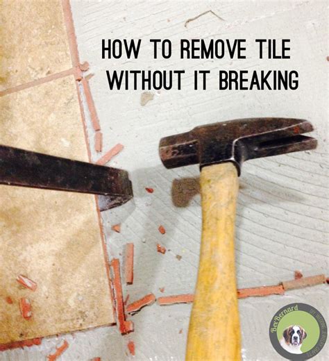 If it gets hot, stop and wet it until it cools down. How To Remove Tile Without It Breaking - BexBernard