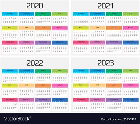 4 Year Calendar 2020 To 2023 Printable Summafinance Com