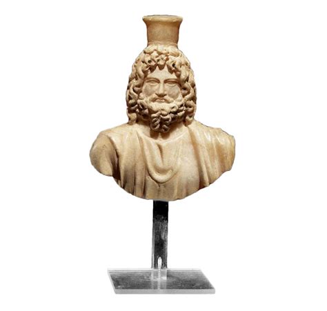 Ancient Roman Alabaster Bust Of The God Serapis Circa 1st 2nd Century
