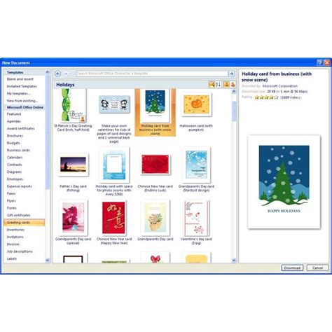 In the business cards catalog, under installed templates, click the design that you want. Where To Find Free Microsoft Office Greeting Card ...