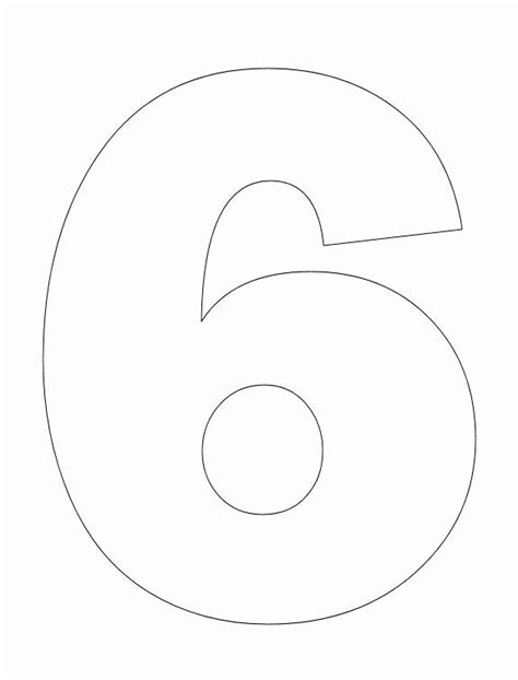 Coloring Pages Number 6 Printable Color