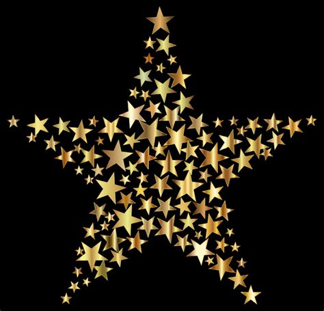 Gold Star Fractal Openclipart