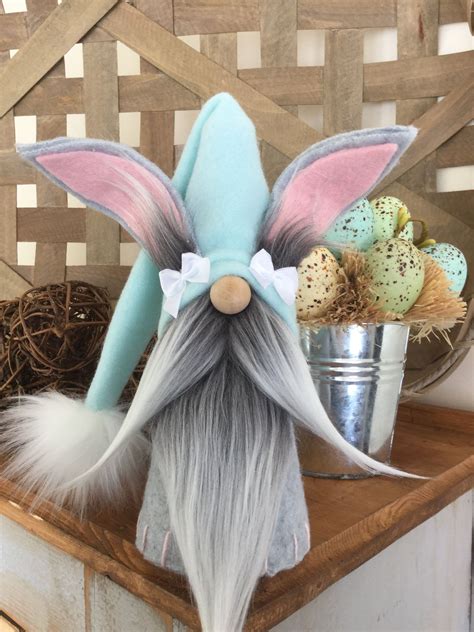 Bunny Gnome Easter Gnome Spring Gnome Gnome Etsy Bunny Creative