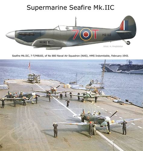 Supermarine Seafire Mk Iic Wwii Airplane Supermarine Spitfire