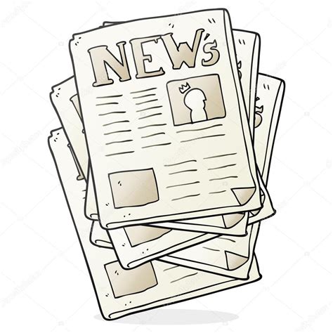 Freehand Drawn Cartoon Newspaper Stock Vector Image By ©lineartestpilot