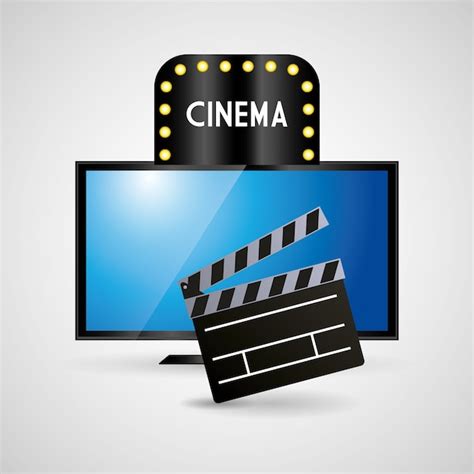 Premium Vector Cinema Television Clapper Film