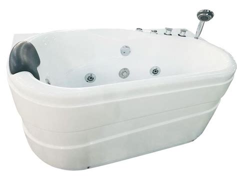 Whirlpool jet tubs work by forcing air through spouts. EAGO AM175-R 57'' White Acrylic Corner Jetted Whirlpool ...