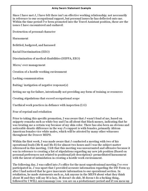 30 Army Sworn Statements Da Form 2823 Templatearchive